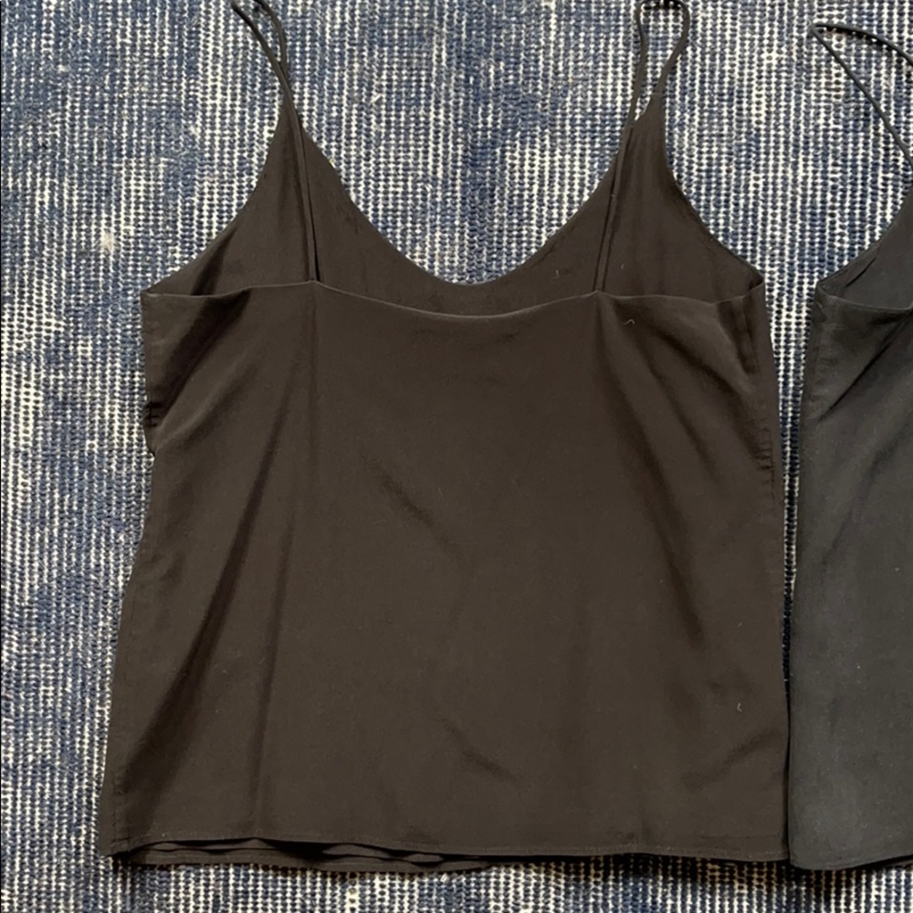 Everlane Silk Size 00 V-Neck Black Lined Blouse - Picture 12 of 12